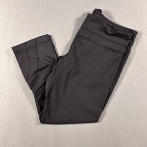 Lululemon Leggings Womens 10 Black High Rise Capri Zip Pocket Yoga Athletic